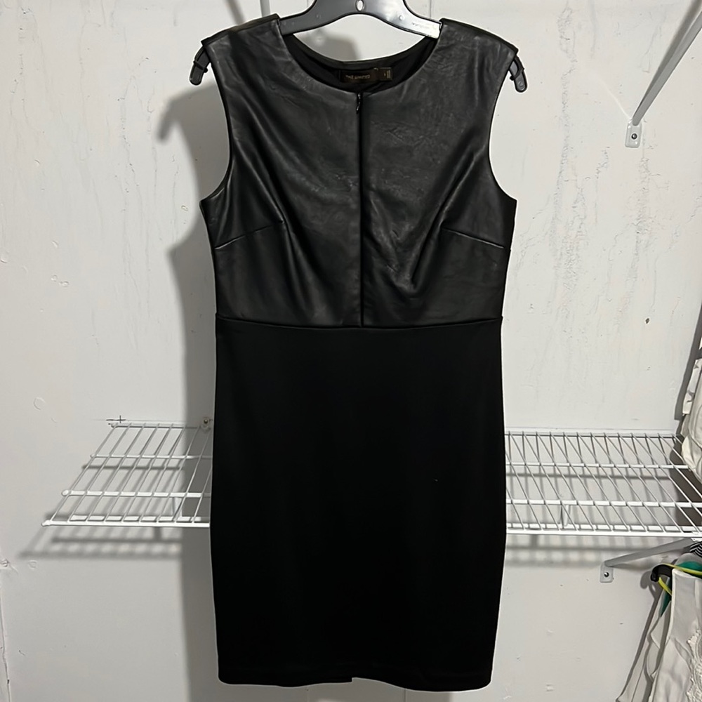 LAST CALL! Vegan leather detailed dress